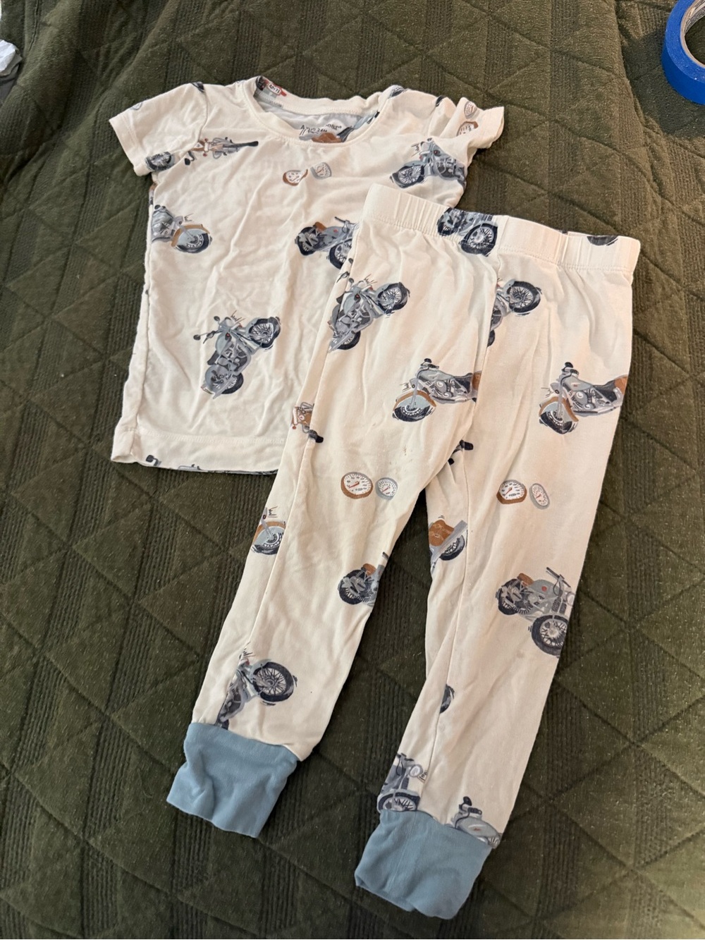 Angel Dear Loungewear Set Vintage Motorcycles